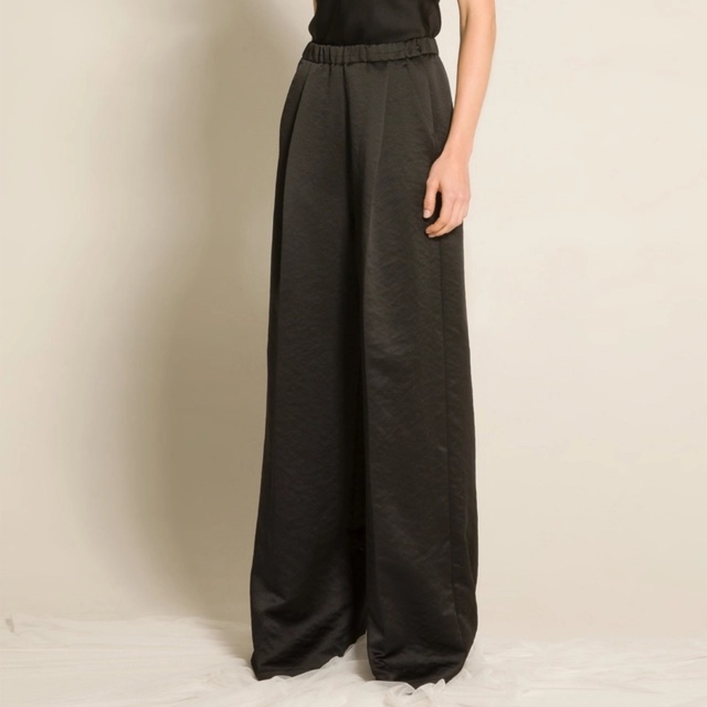 Black Wide Leg Palazzo Pants Forte Forte